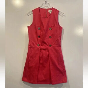 JB by Julie Brown Pink Button Sleeveless Dress Womens Size‎ 8